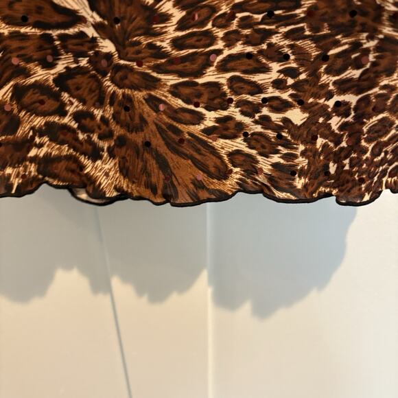 Vintage Rampage Leopard Print Mini Slip Dress Y2K Sequins - Picture 8 of 15